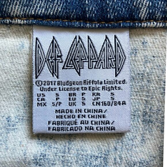 Def Leppard Pyromania Tour 1983 Denim Jacket Small - Picture 4 of 4